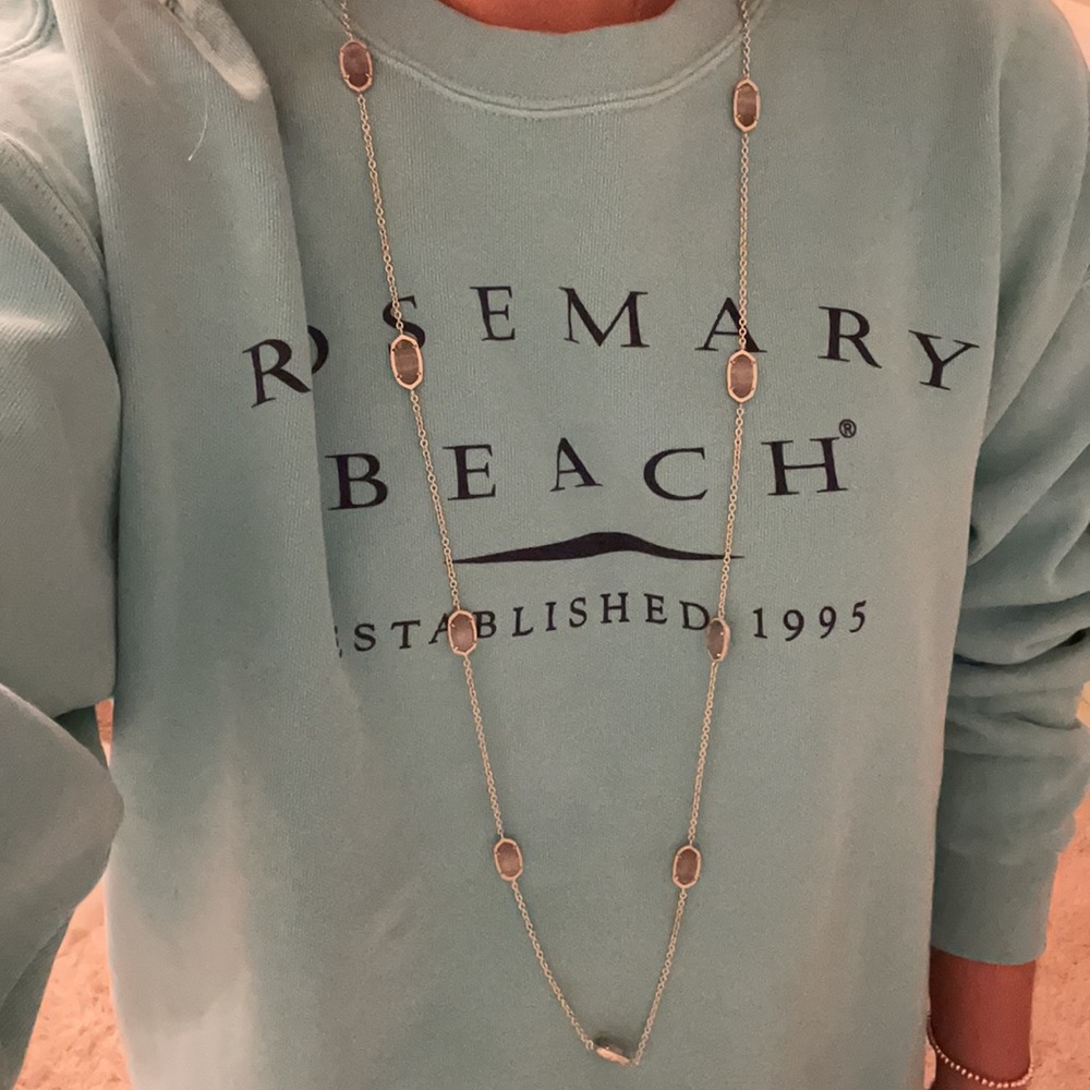 Long Kendra Scott Gray Stone necklace